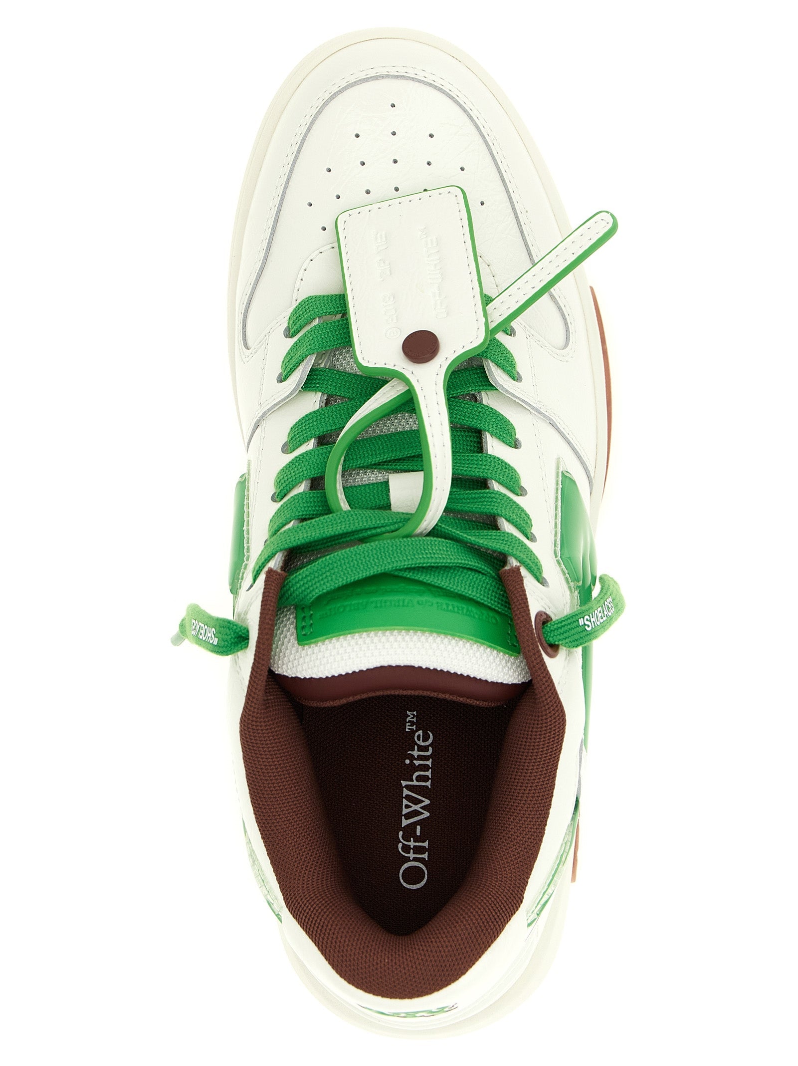 Off-White Bicolor Leather Athletic Sneakers Off-White