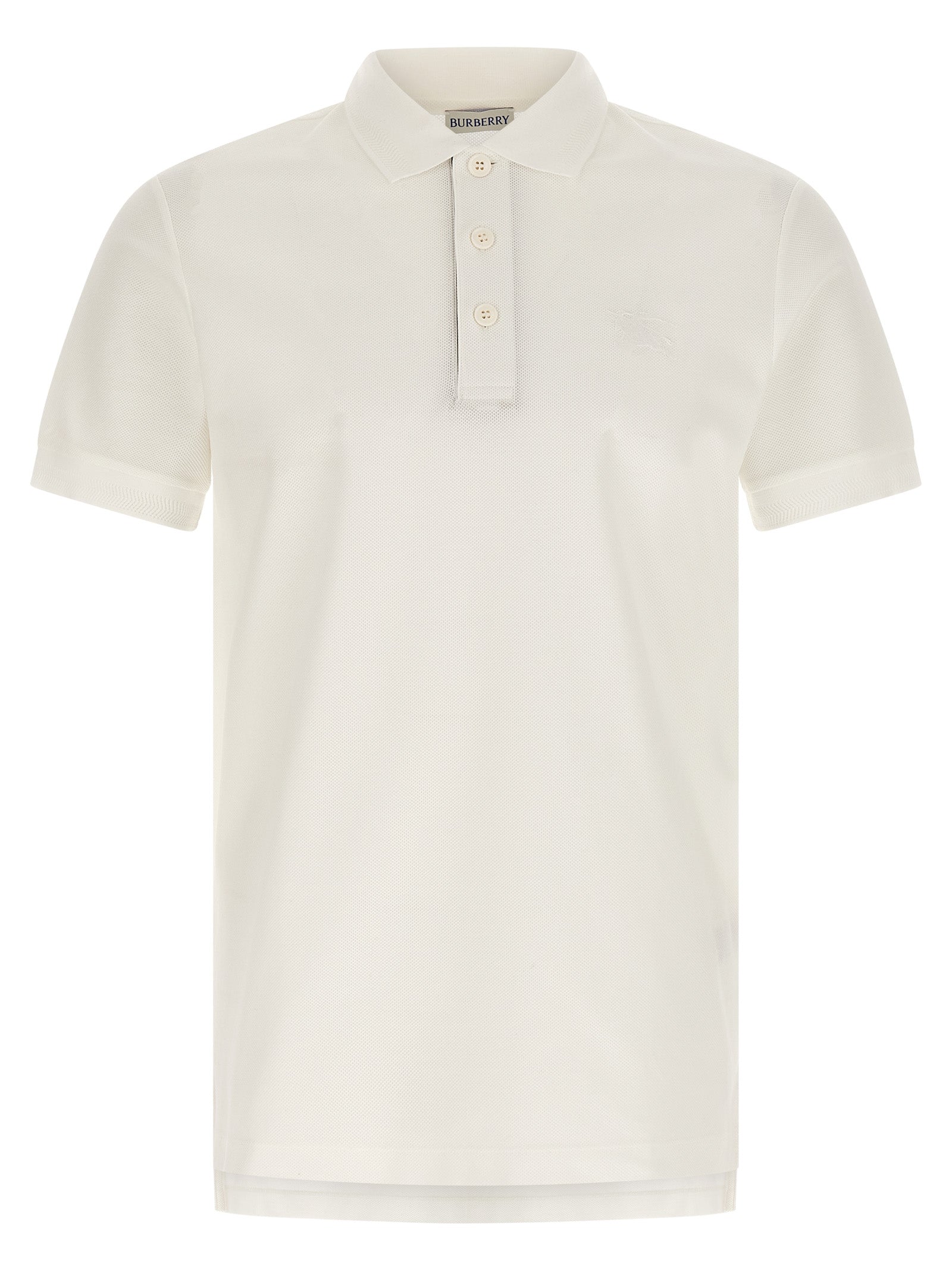 Burberry White Cotton Polo Shirt Burberry