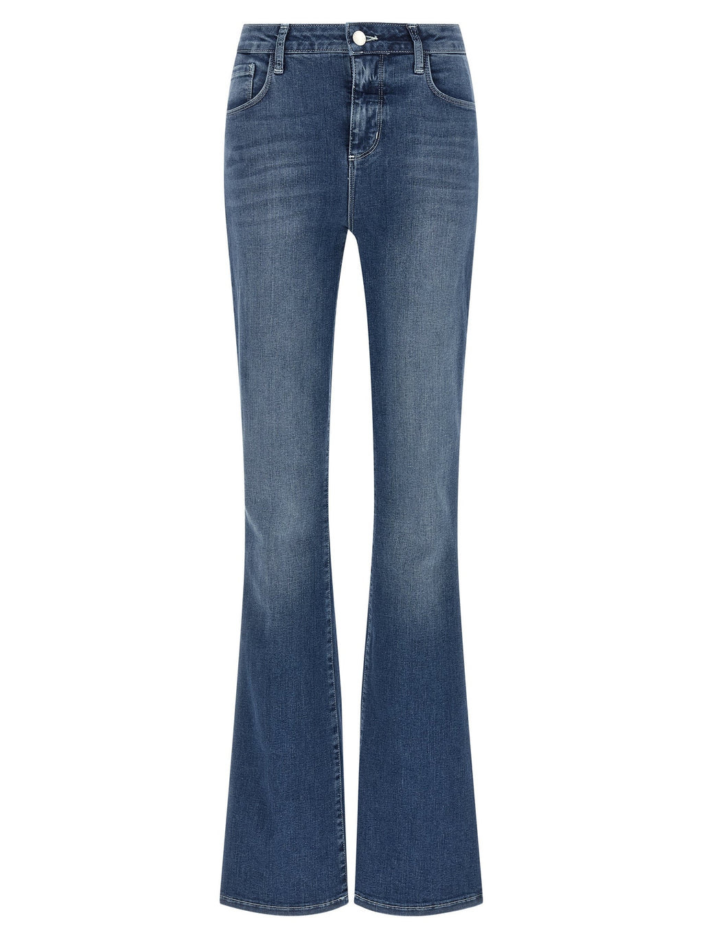 L'Agence Blue Cotton Flared Jeans L'Agence