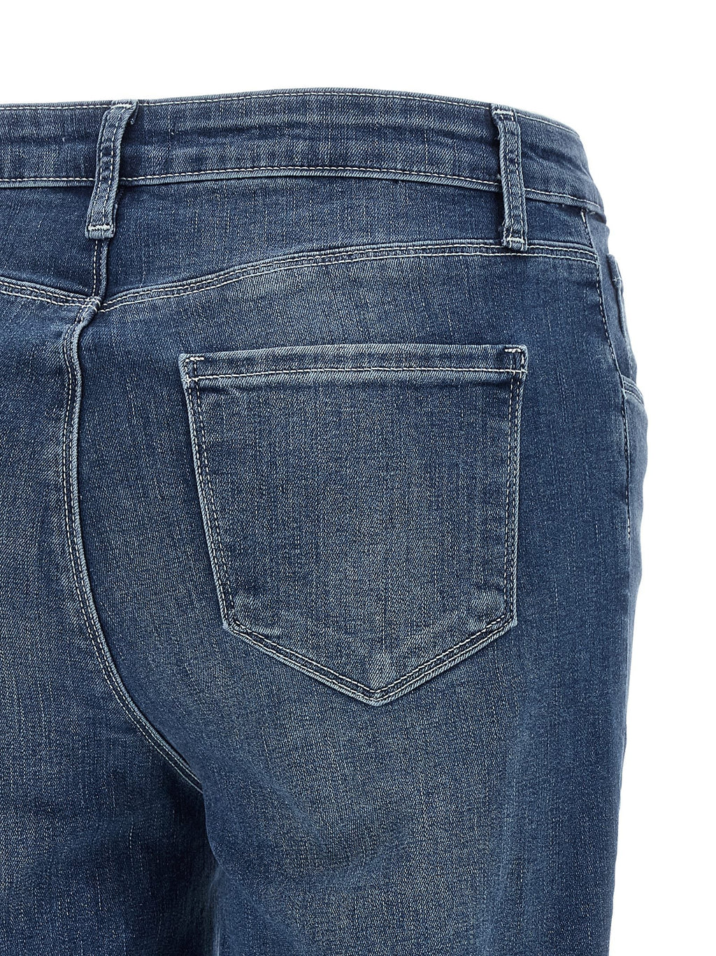 L'Agence Blue Cotton Flared Jeans L'Agence