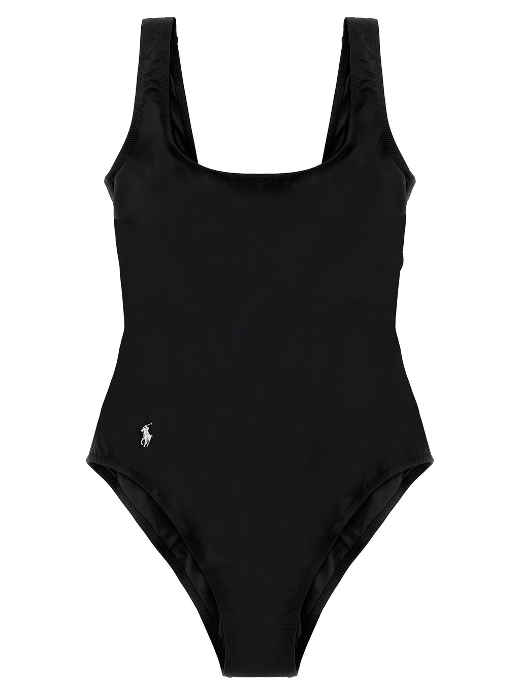 Polo Ralph Lauren Black Nylon One-Piece Swimsuit Polo Ralph Lauren