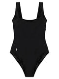 Polo Ralph Lauren Black Nylon One-Piece Swimsuit Polo Ralph Lauren