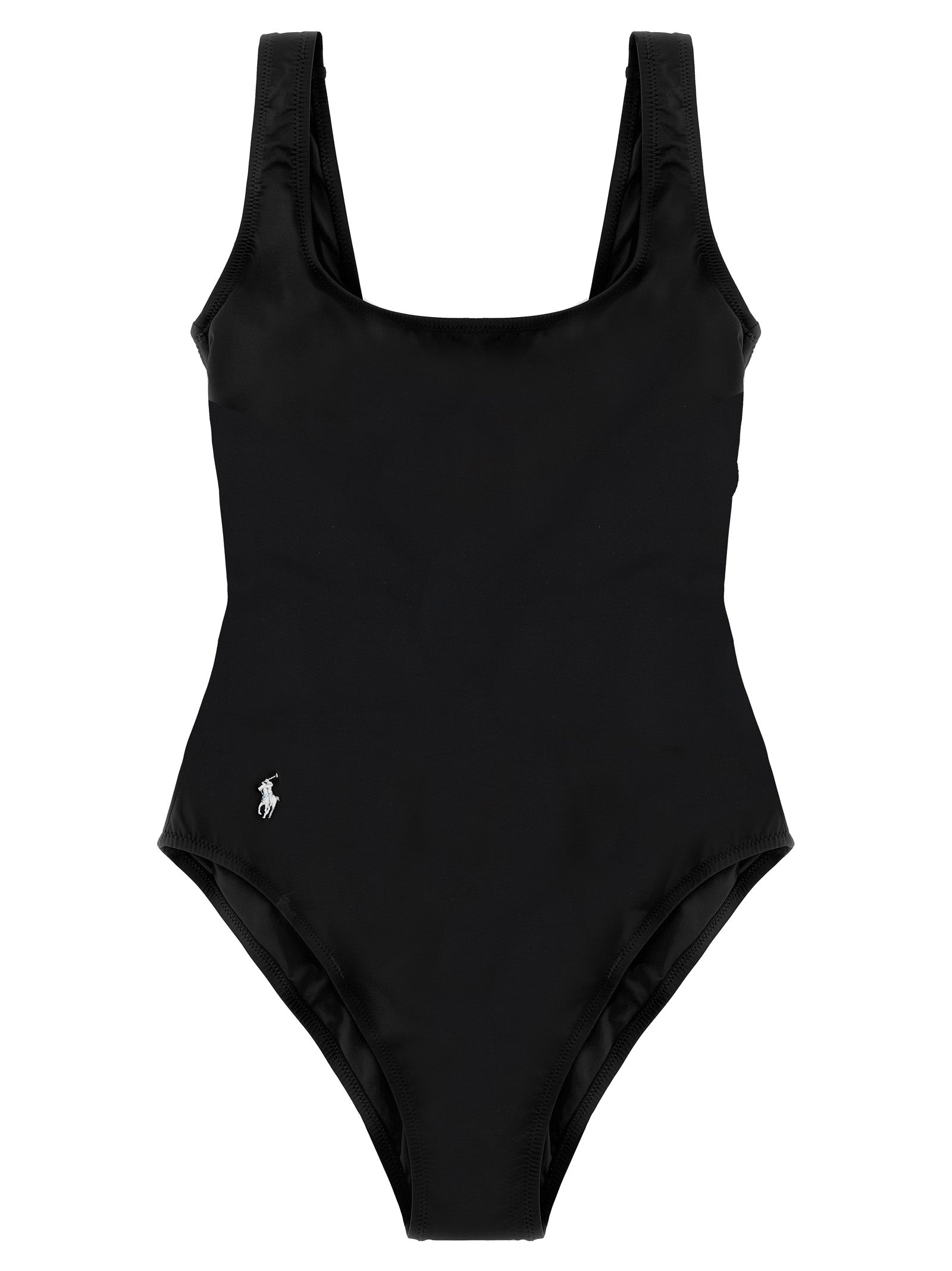 Polo Ralph Lauren Black Nylon One-Piece Swimsuit Polo Ralph Lauren