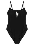 Polo Ralph Lauren Black Nylon One-Piece Swimsuit Polo Ralph Lauren