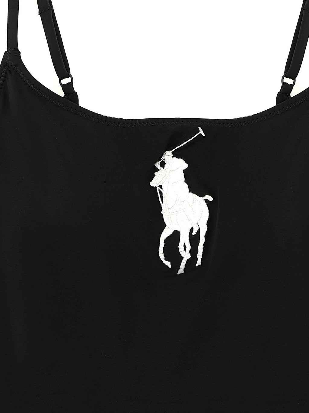 Polo Ralph Lauren Black Nylon One-Piece Swimsuit Polo Ralph Lauren