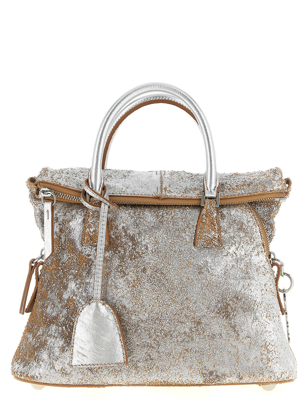 Maison Margiela Silver Lambskin Handbag Maison Margiela