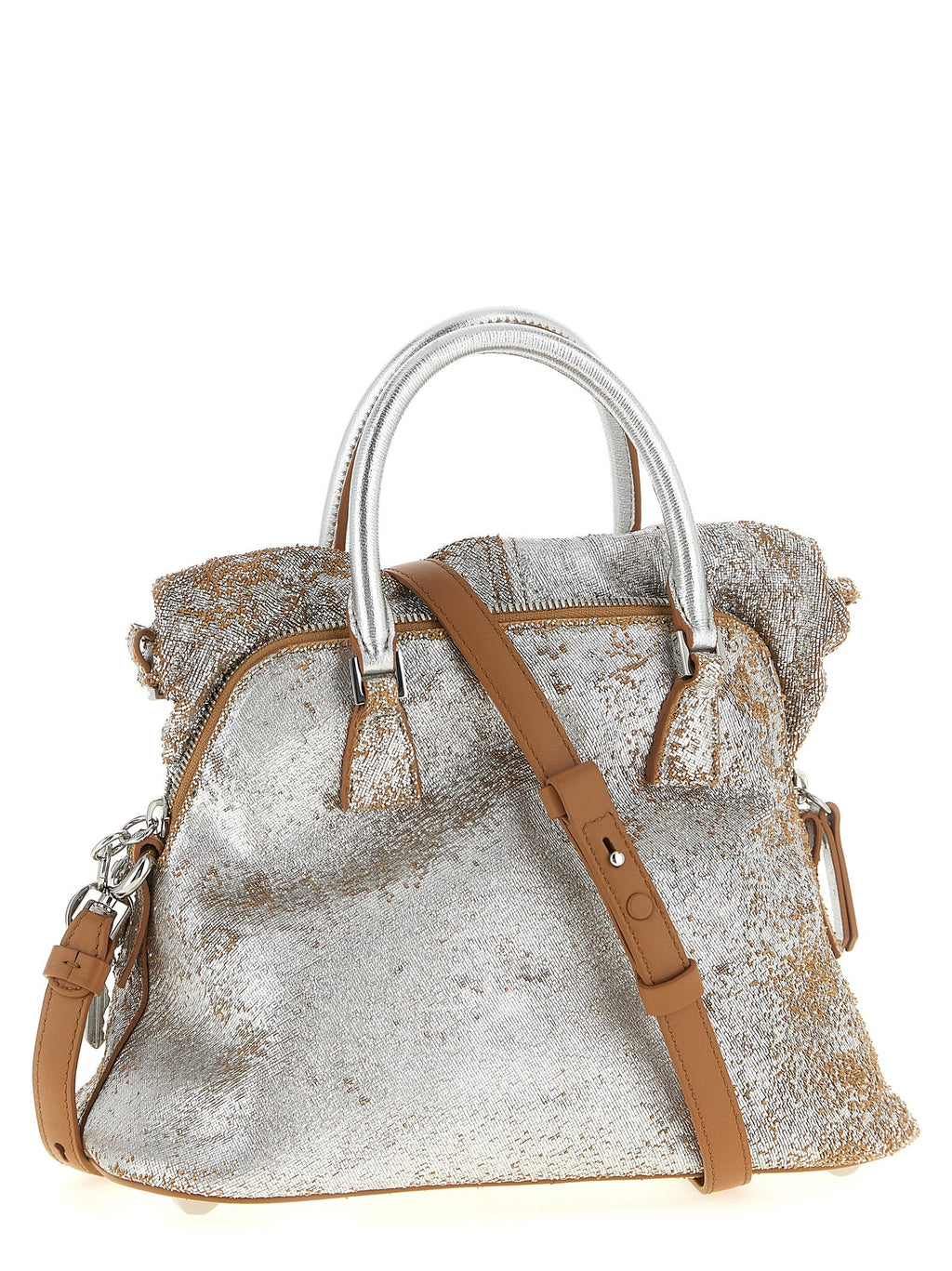 Maison Margiela Silver Lambskin Handbag Maison Margiela