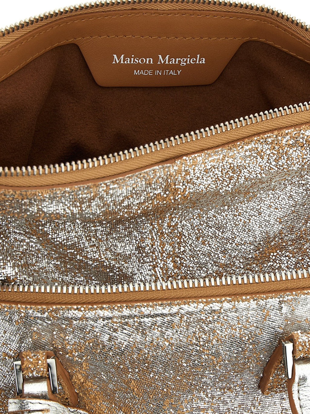 Maison Margiela Silver Lambskin Handbag Maison Margiela