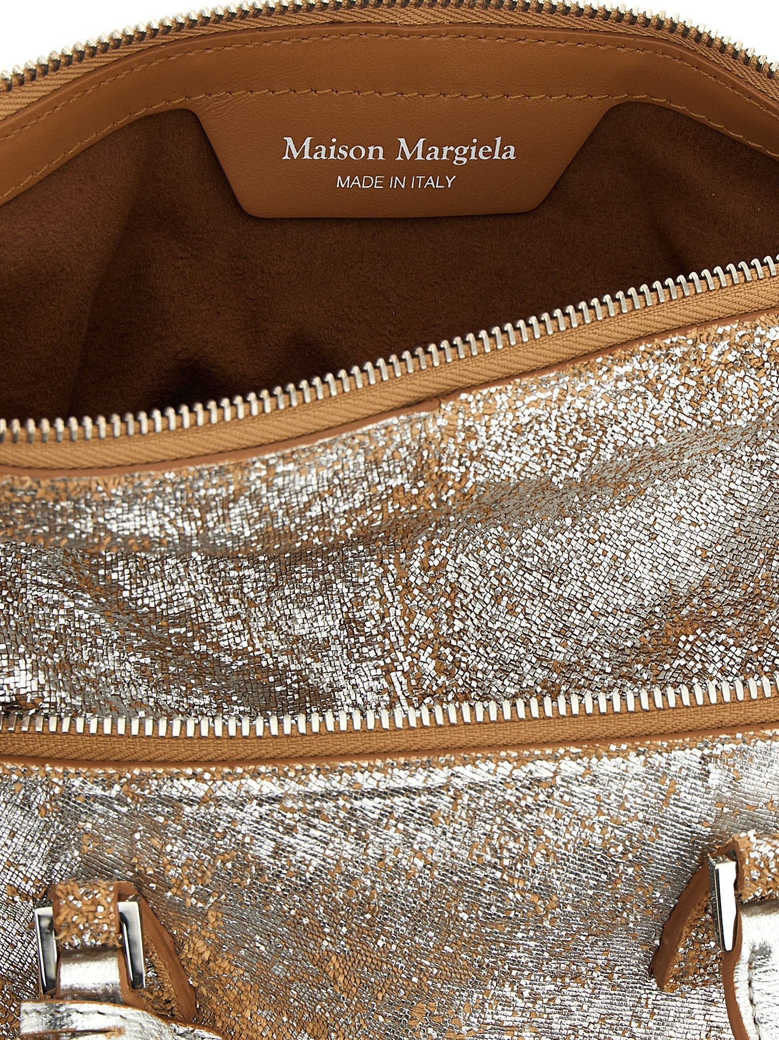 Maison Margiela Silver Lambskin Handbag Maison Margiela