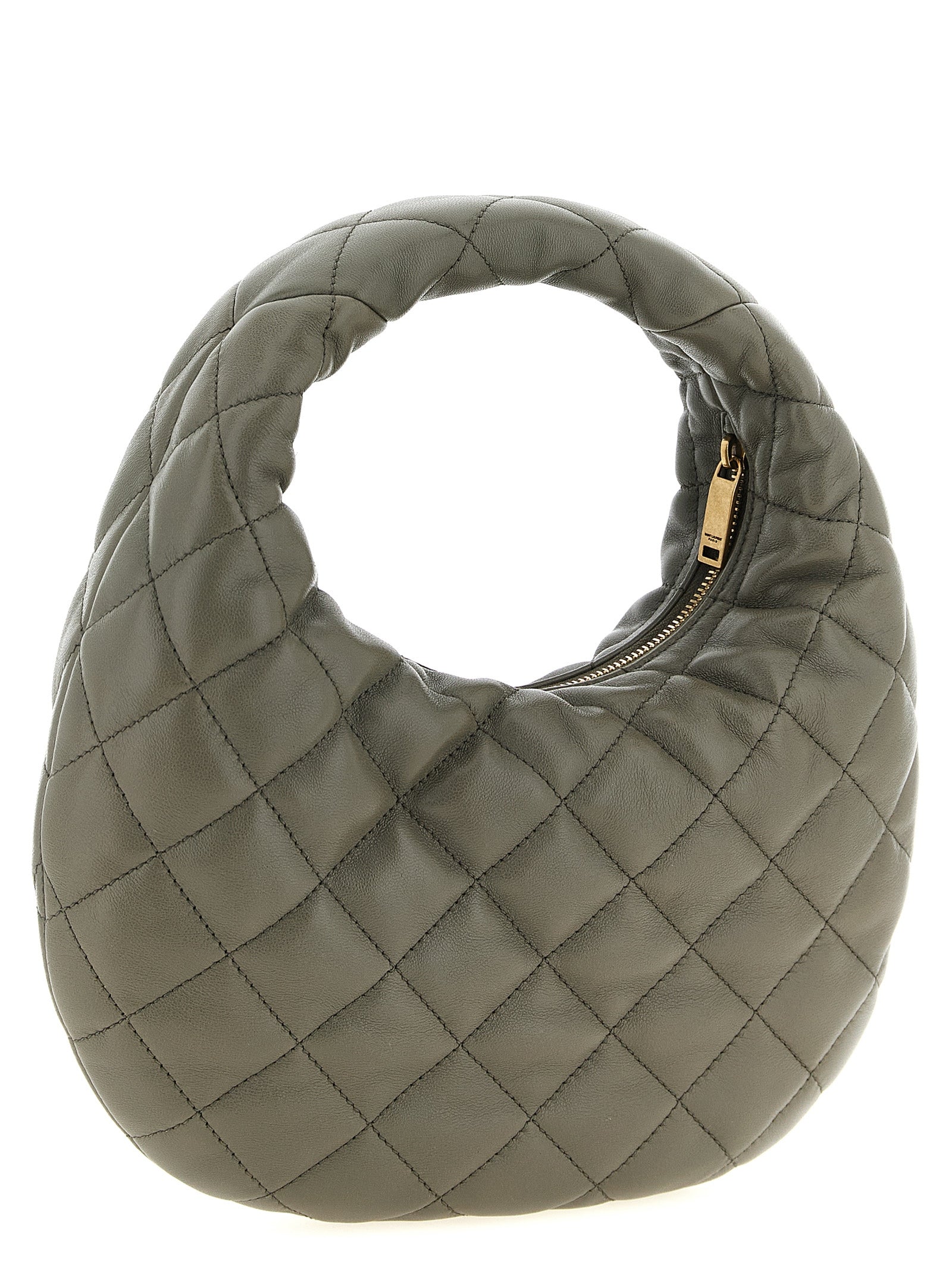 Saint Laurent Gray Lamb Leather Handbag Saint Laurent