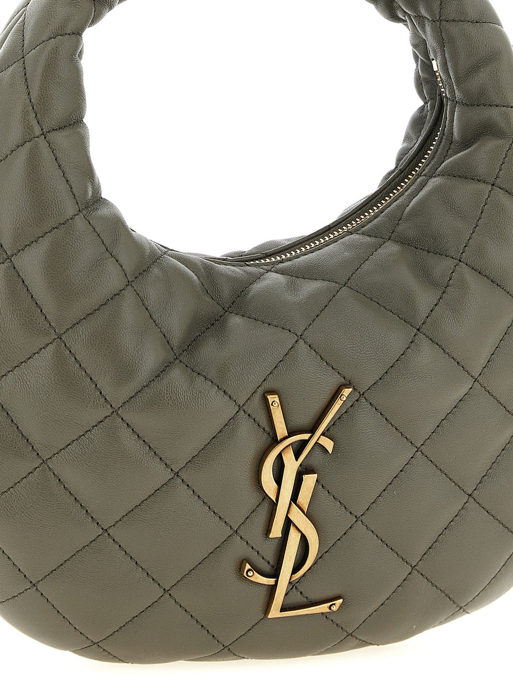 Saint Laurent Gray Lamb Leather Handbag Saint Laurent