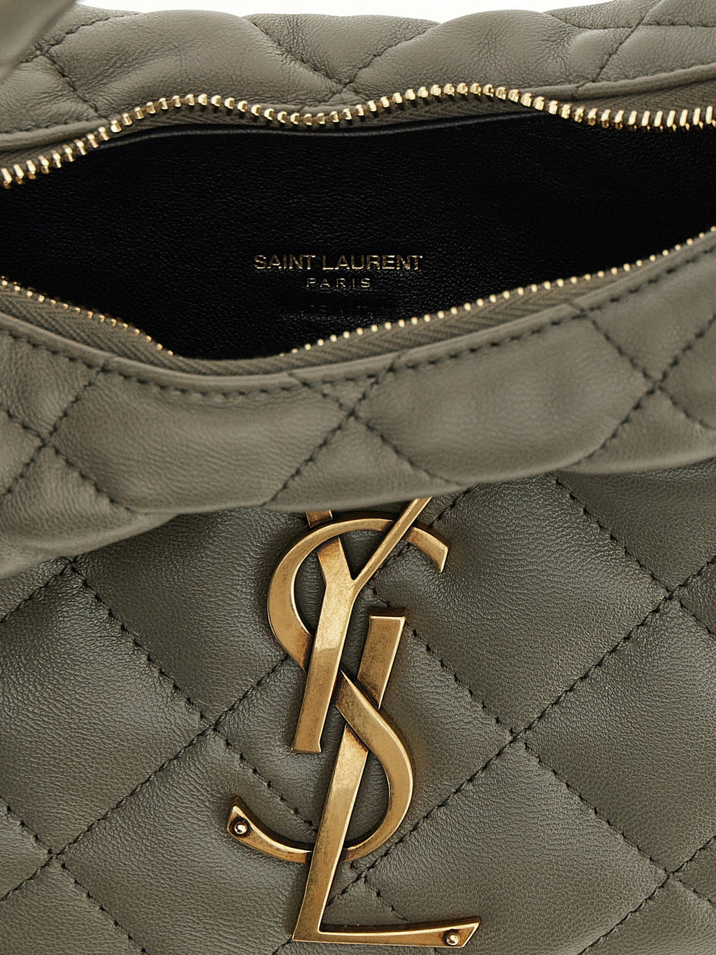 Saint Laurent Gray Lamb Leather Handbag Saint Laurent