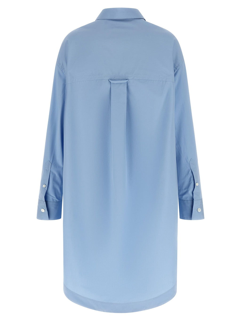 Ami Paris Blue Cotton Midi Dress Ami Paris