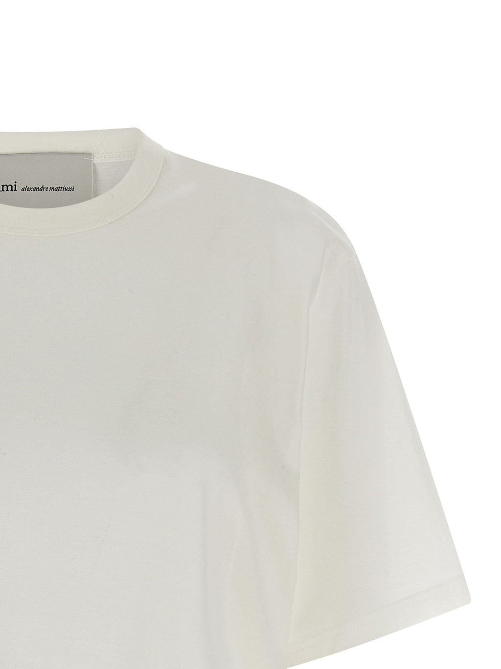 Ami Paris White Cotton T-Shirt Ami Paris