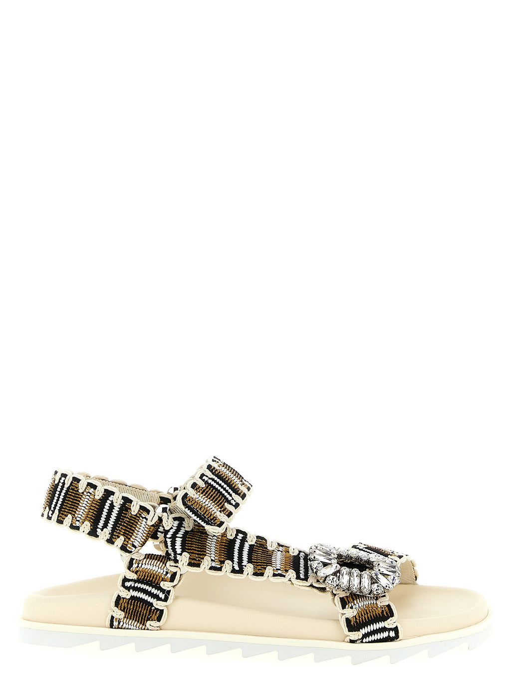 Roger Vivier Multicolor Polyester Flat Sandals Roger Vivier