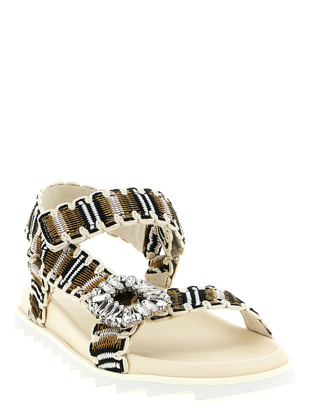 Roger Vivier Multicolor Polyester Flat Sandals Roger Vivier