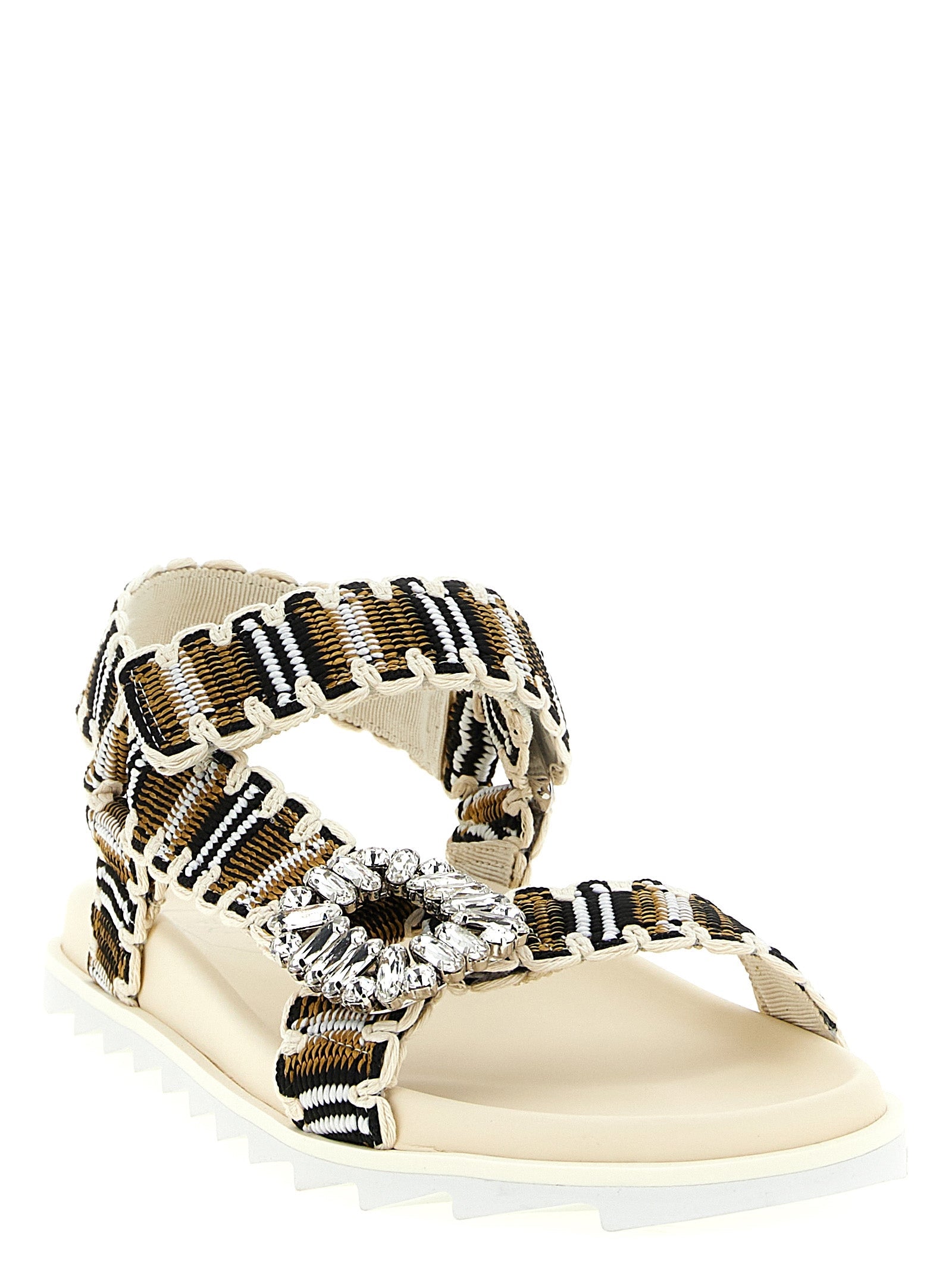 Roger Vivier Multicolor Polyester Flat Sandals Roger Vivier