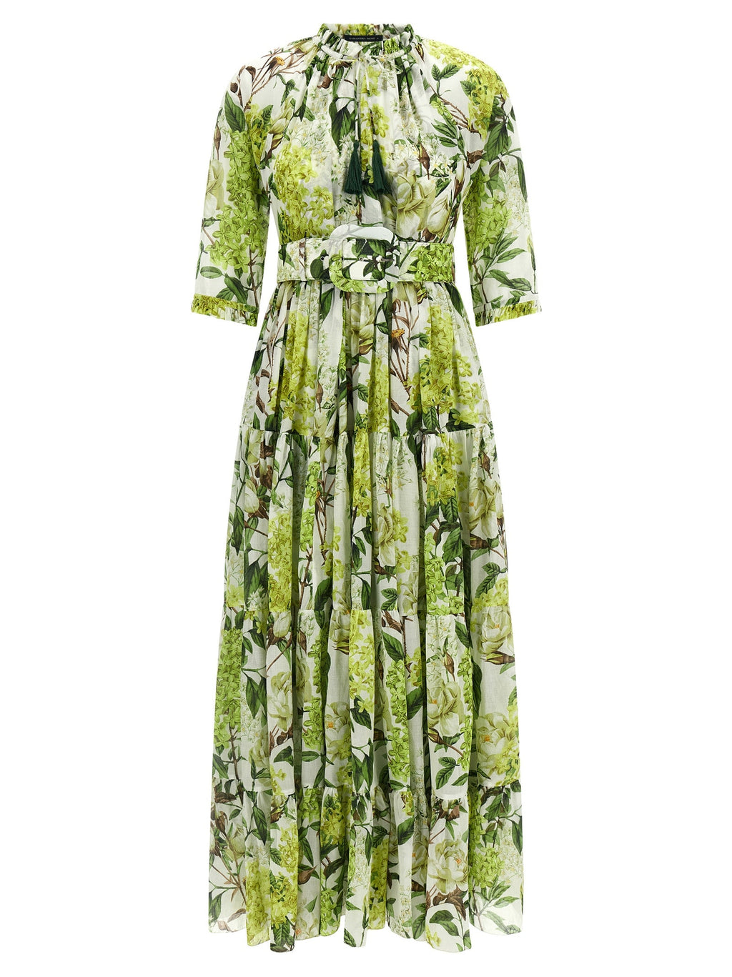 SAMANTHA SUNG Bicolor Cotton Long Dress SAMANTHA SUNG