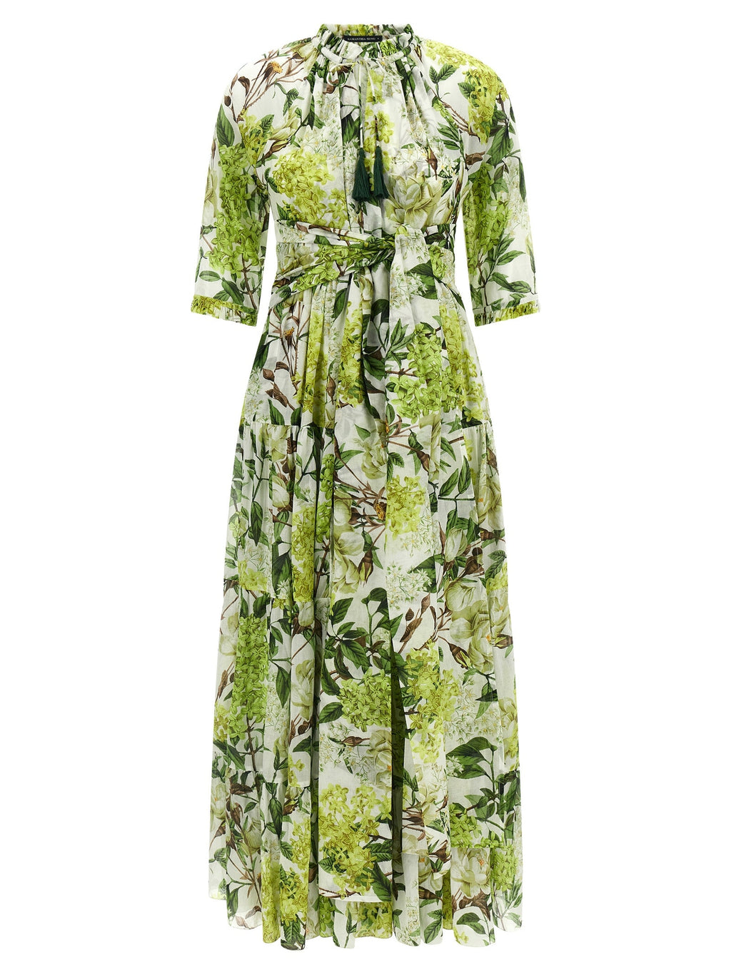 SAMANTHA SUNG Bicolor Cotton Long Dress SAMANTHA SUNG