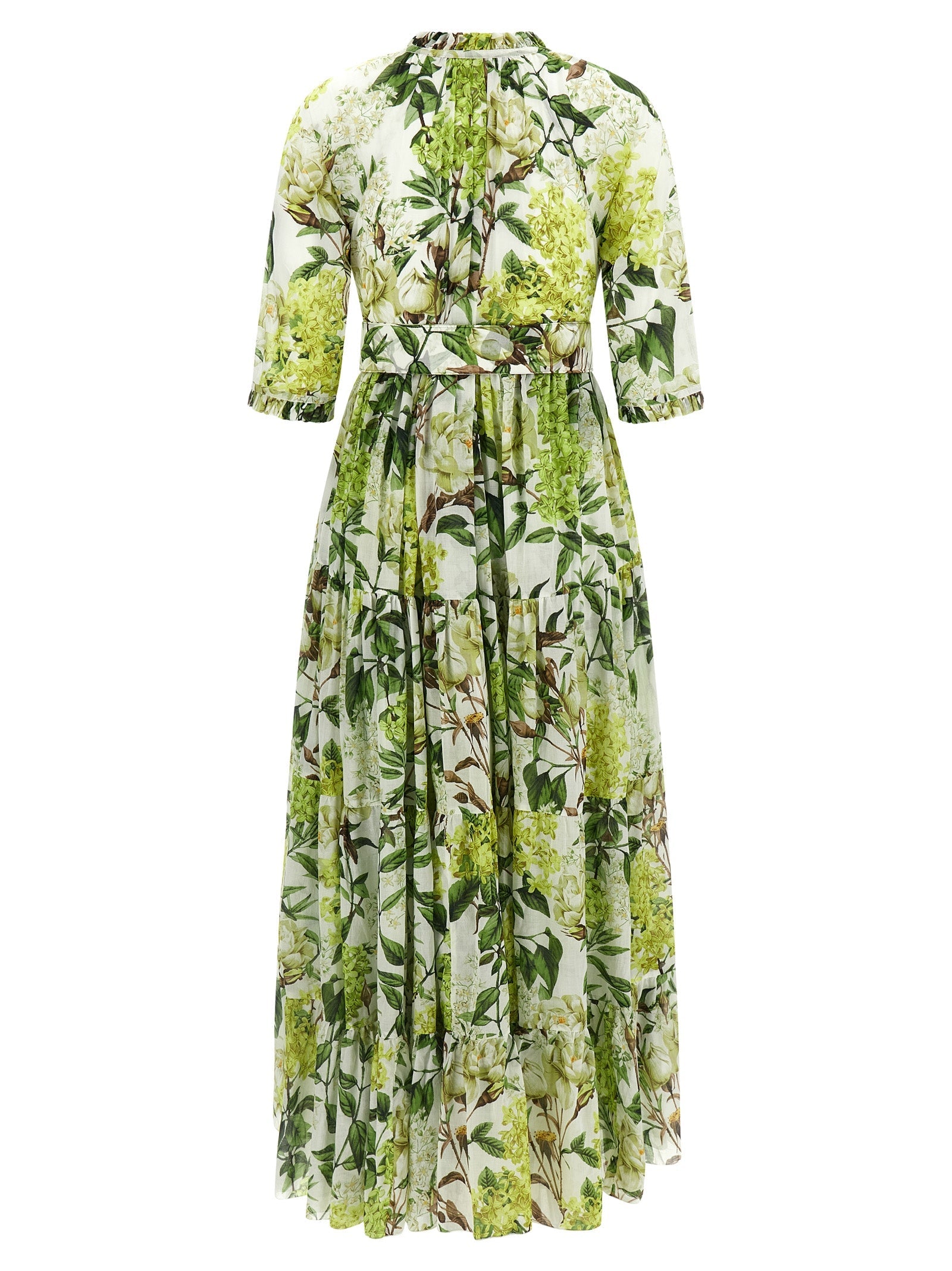 SAMANTHA SUNG Bicolor Cotton Long Dress SAMANTHA SUNG