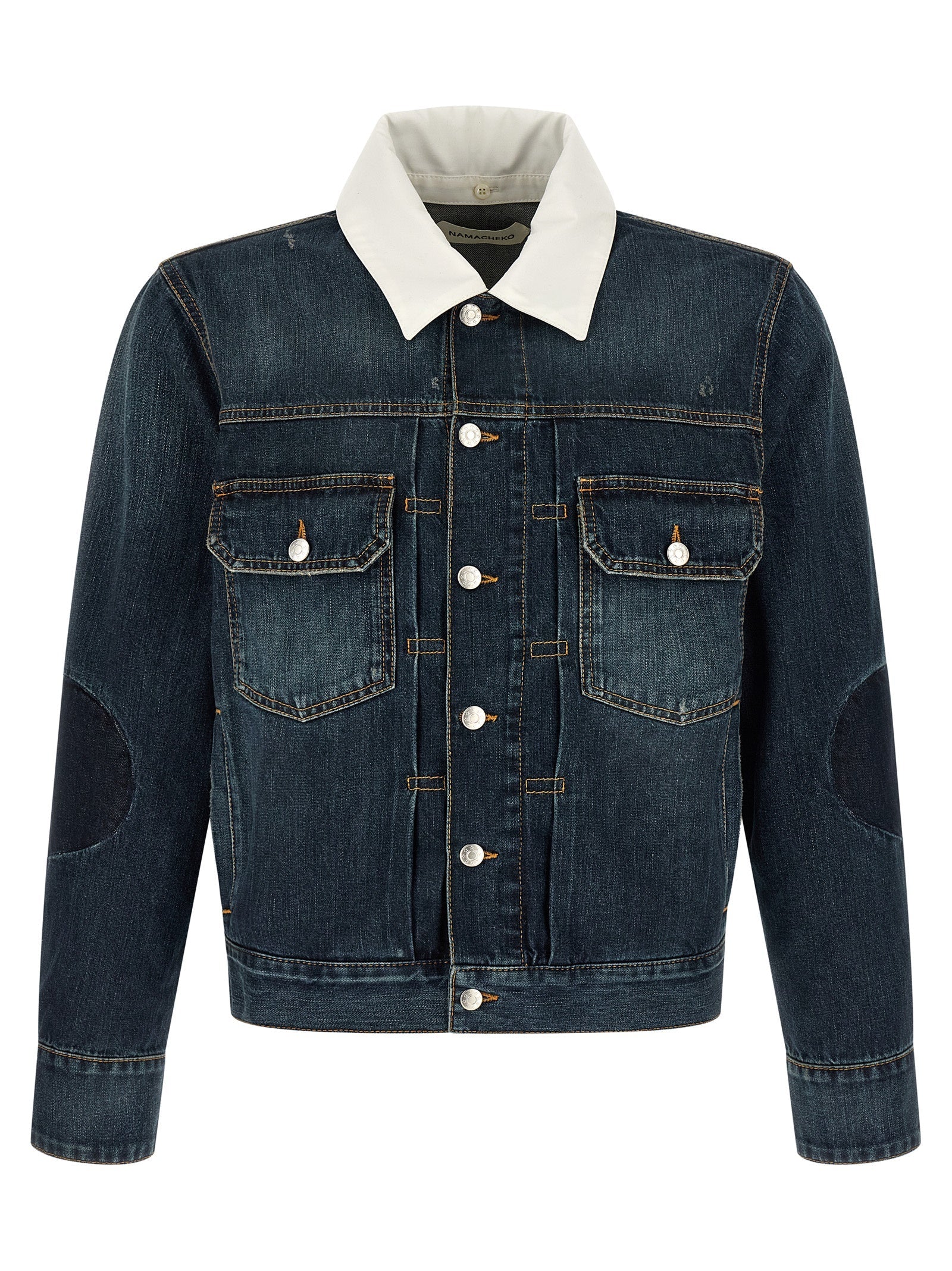Namacheko Blue Cotton Denim Jacket Namacheko