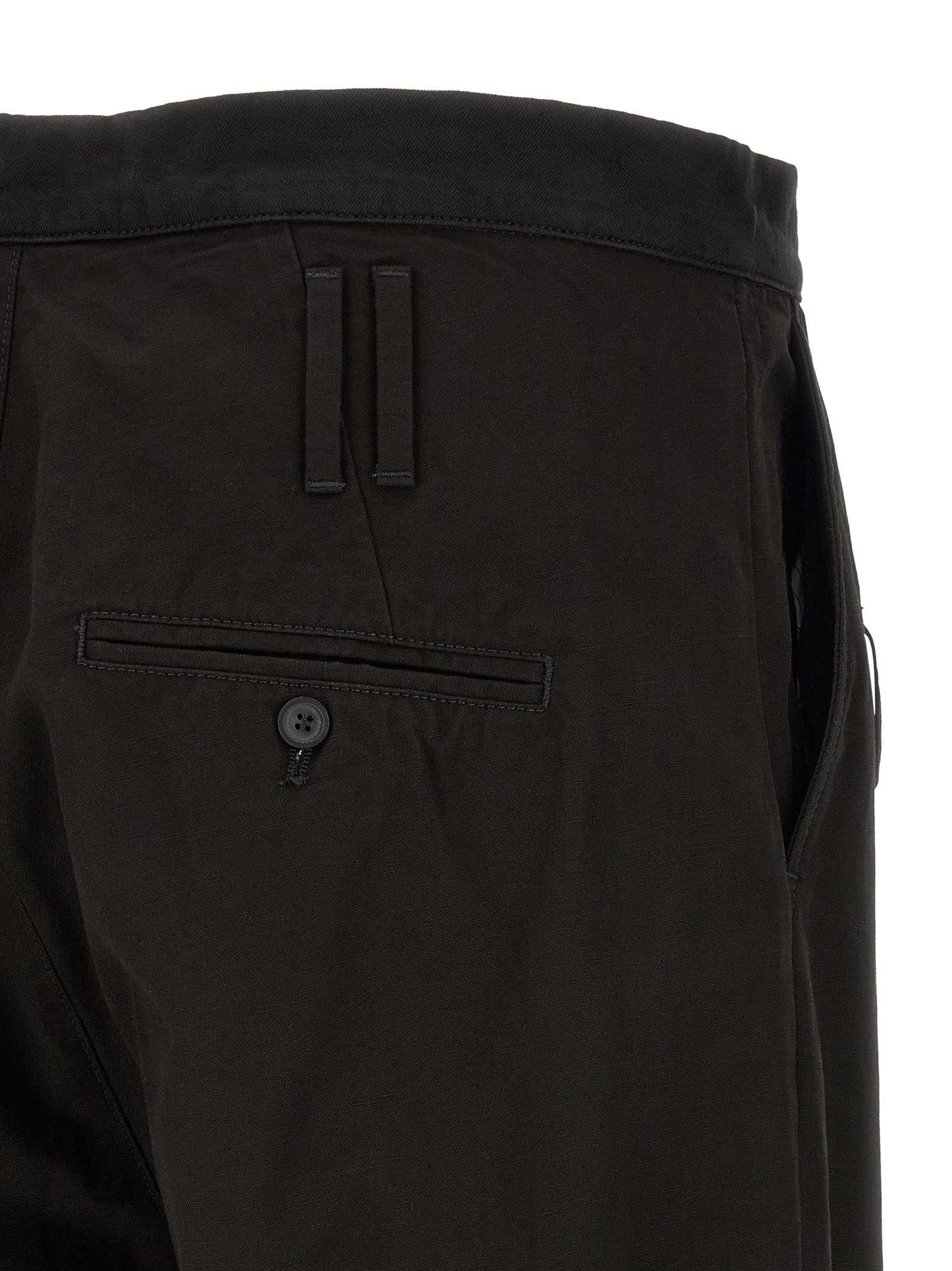 Namacheko Black Cotton Casual Pants Namacheko