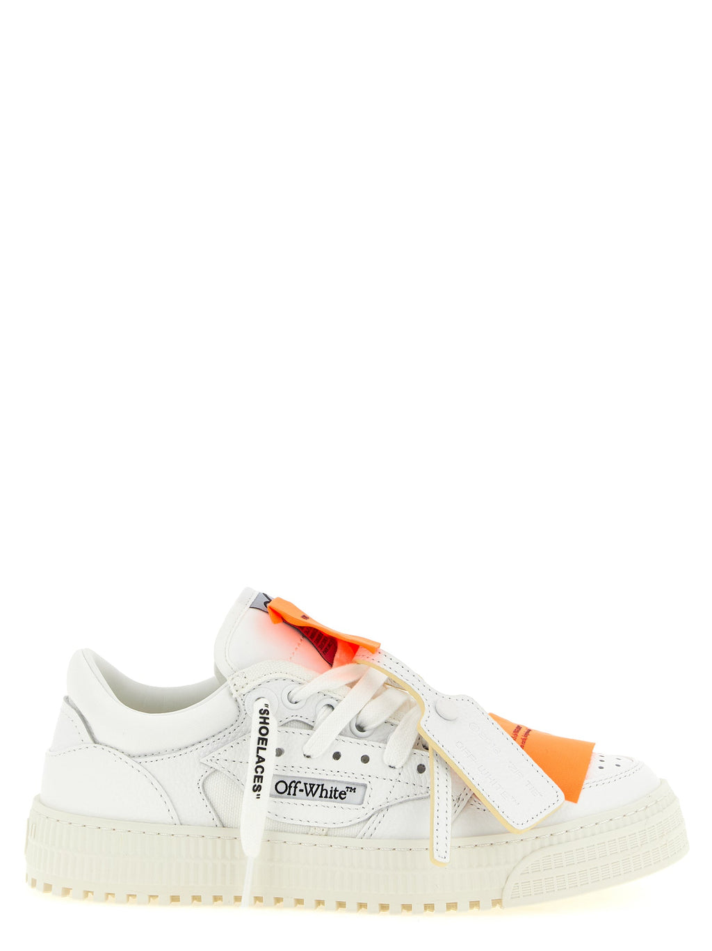 Off-White White Calfskin Athletic Sneakers Off-White
