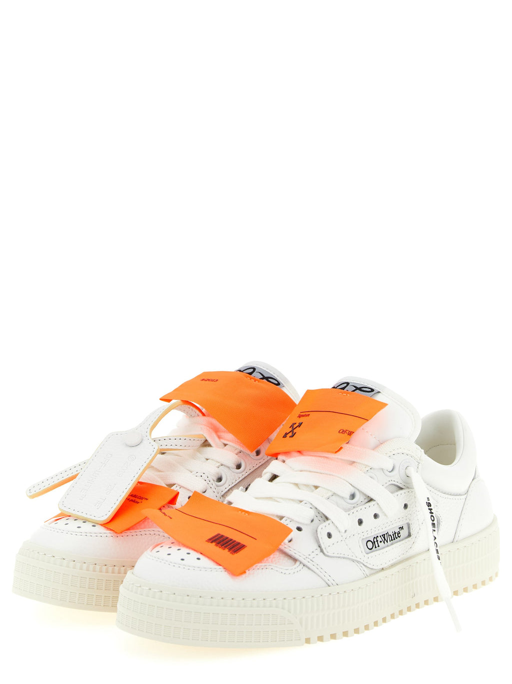 Off-White White Calfskin Athletic Sneakers Off-White
