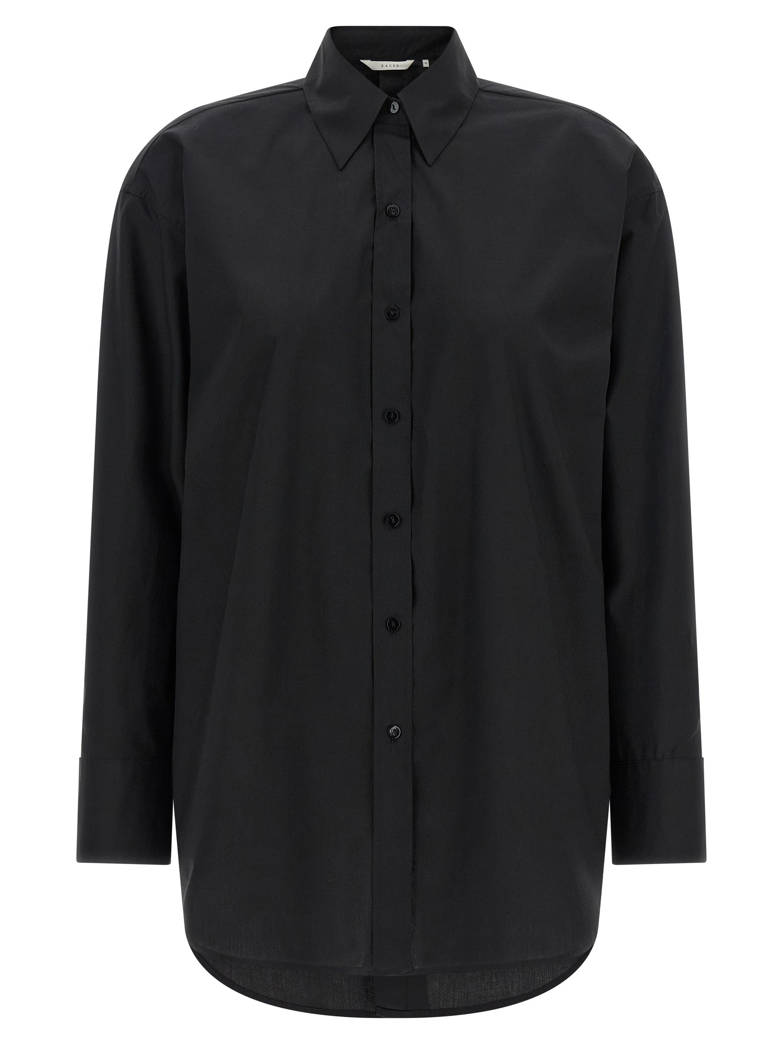 XACUS Black Cotton Blouse XACUS