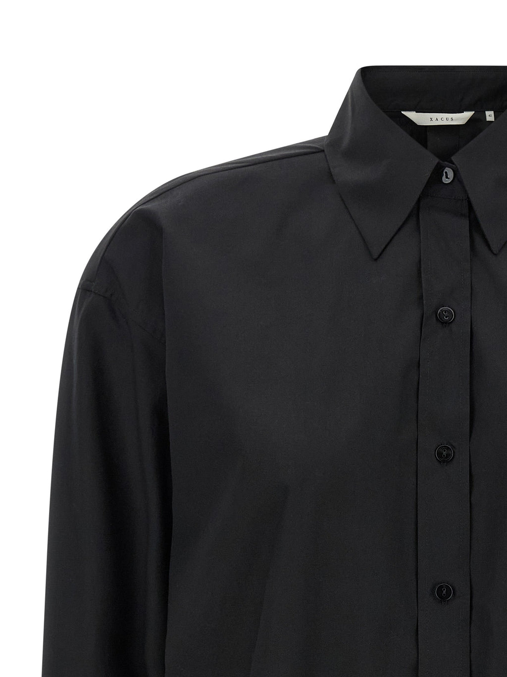XACUS Black Cotton Blouse XACUS