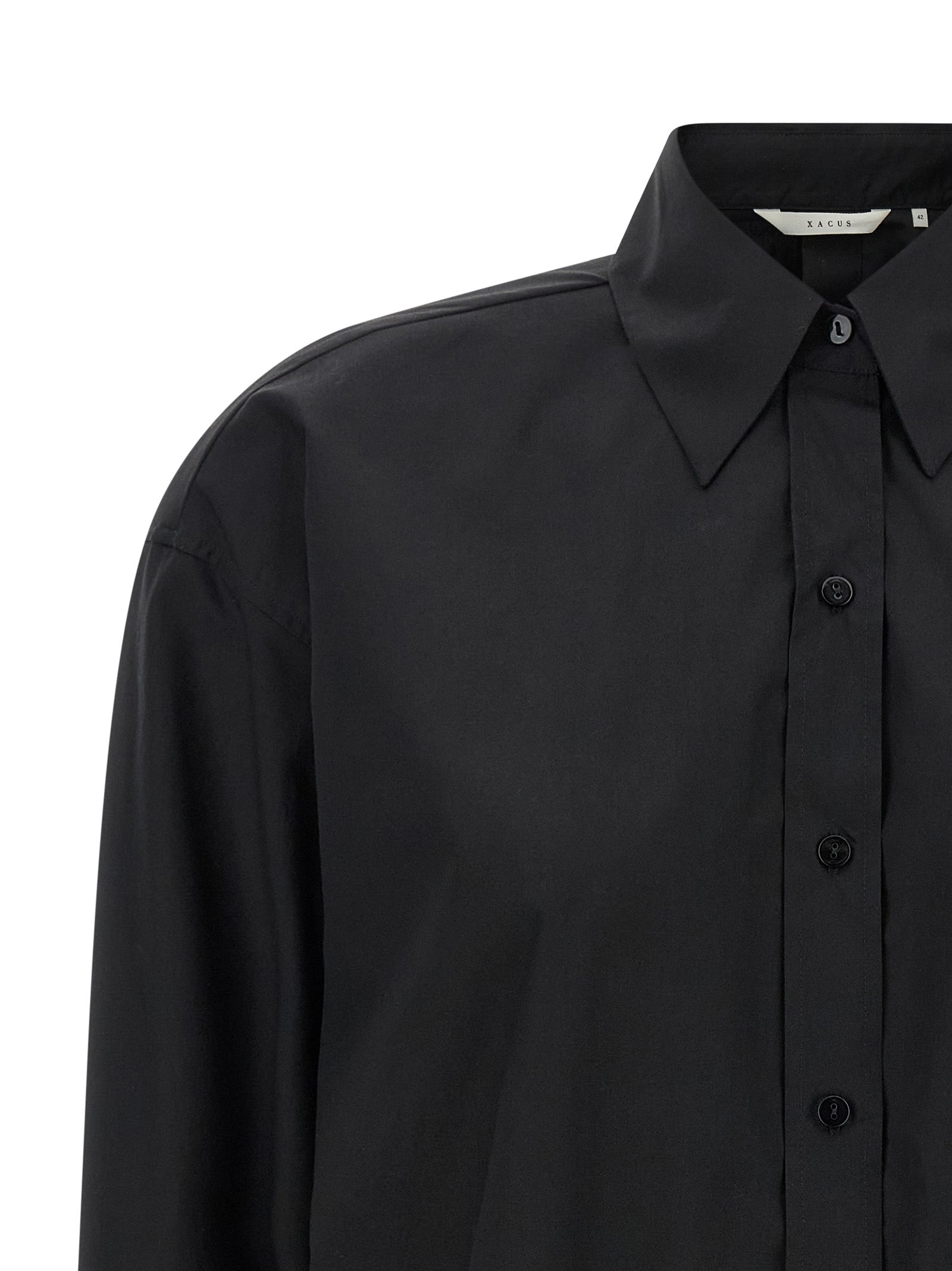 XACUS Black Cotton Blouse XACUS