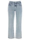 7 For All Mankind Blue Cotton Straight-Leg Jeans 7 For All Mankind