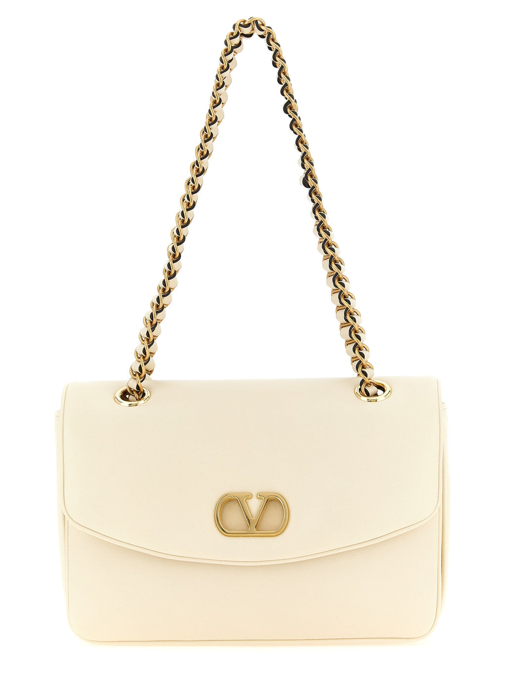 Valentino Garavani White Lamb Leather Shoulder Bag Valentino Garavani