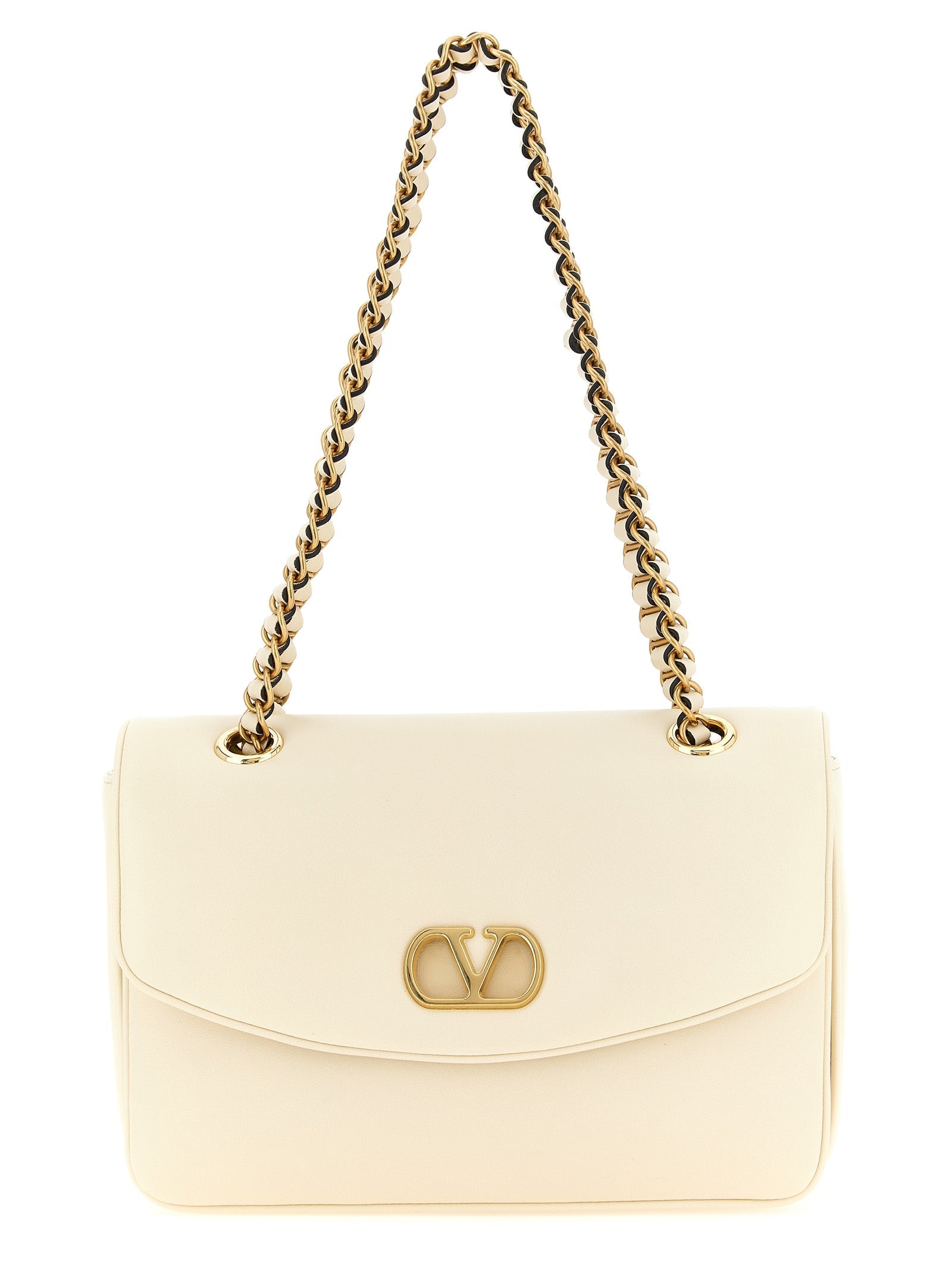 Valentino Garavani White Lamb Leather Shoulder Bag Valentino Garavani
