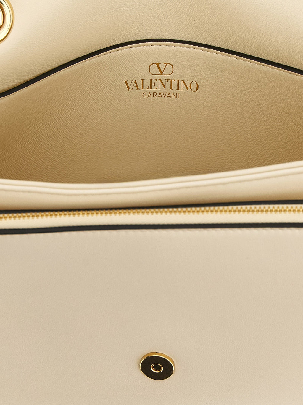 Valentino Garavani White Lamb Leather Shoulder Bag Valentino Garavani