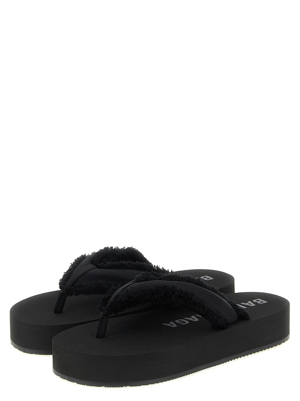 Balenciaga Black Viscose Slides Balenciaga