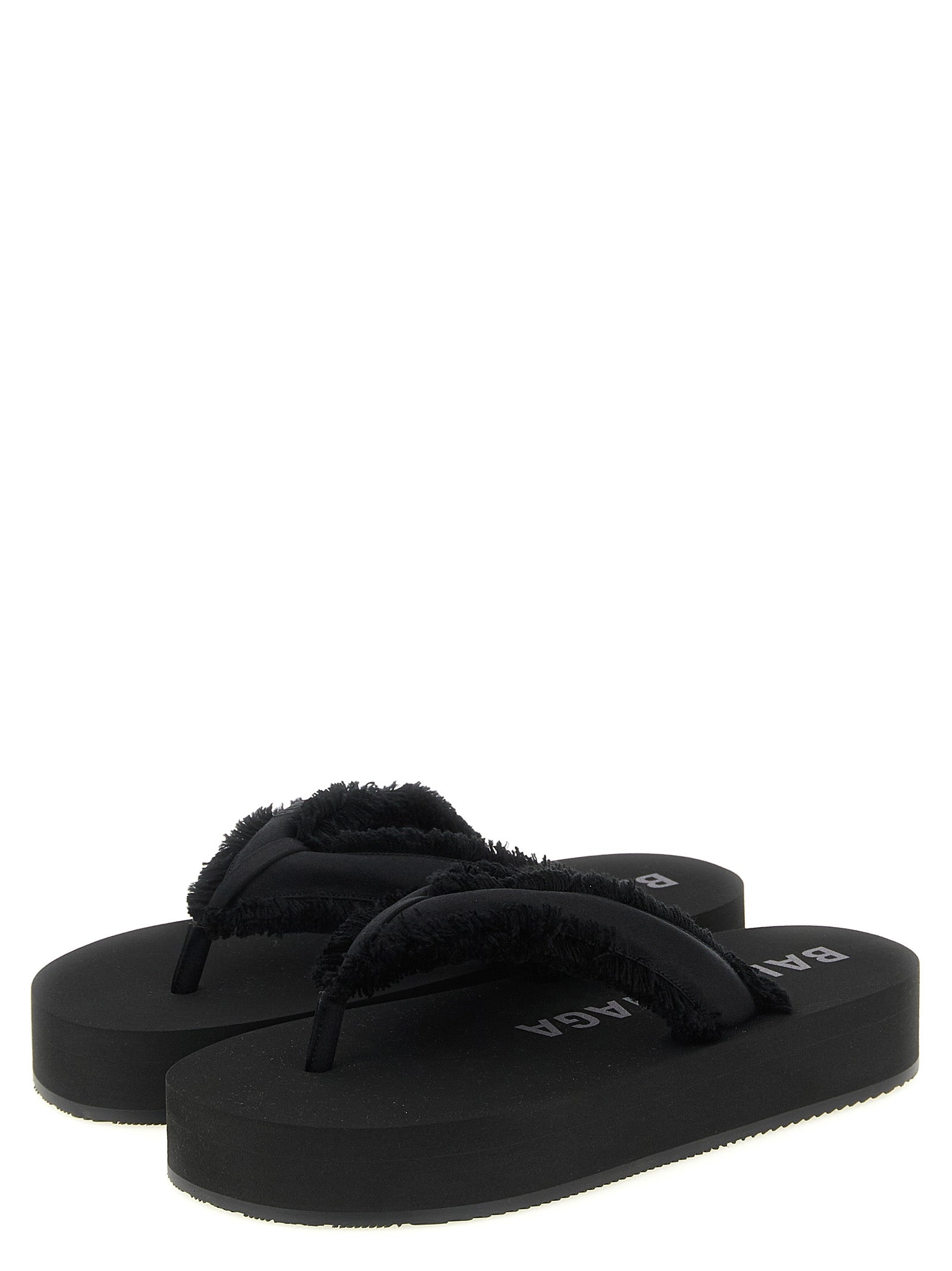 Balenciaga Black Viscose Slides Balenciaga
