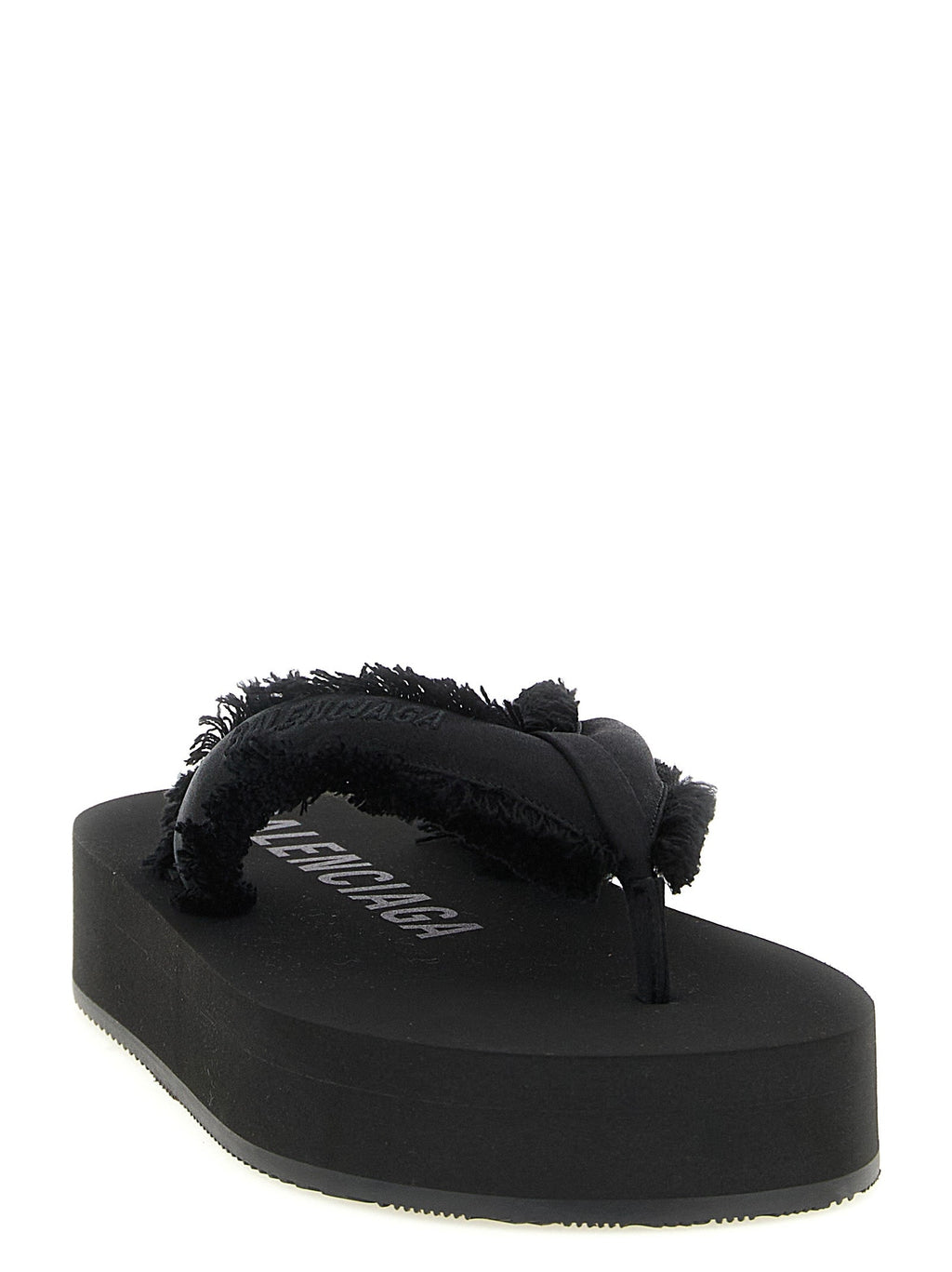 Balenciaga Black Viscose Slides Balenciaga