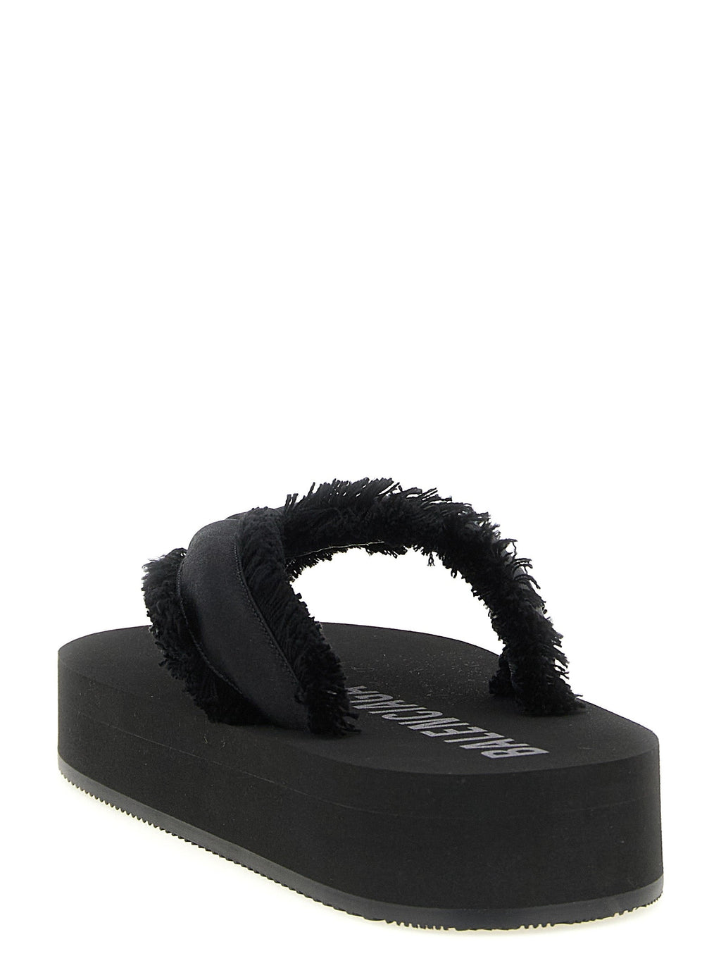 Balenciaga Black Viscose Slides Balenciaga