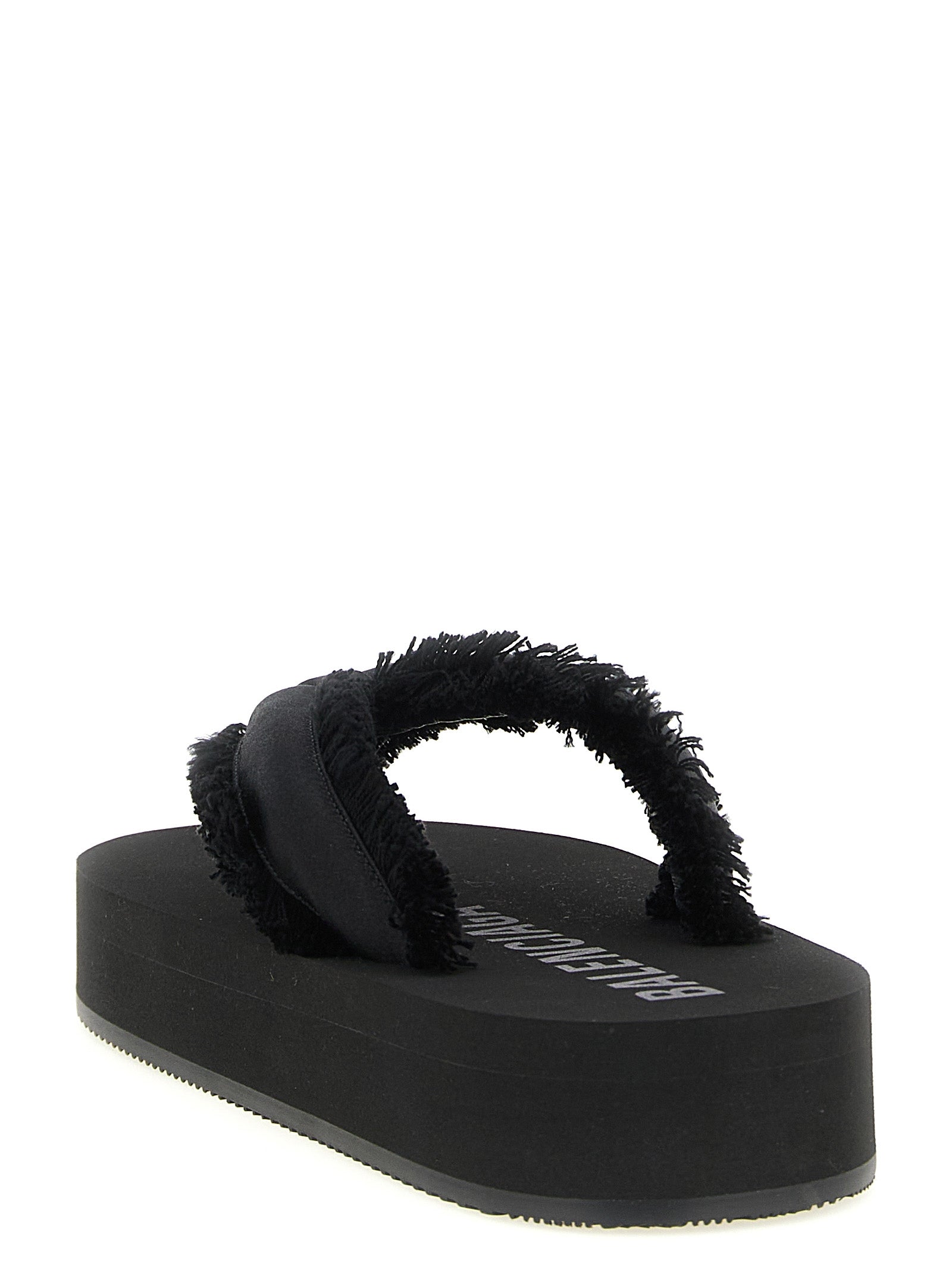 Balenciaga Black Viscose Slides Balenciaga