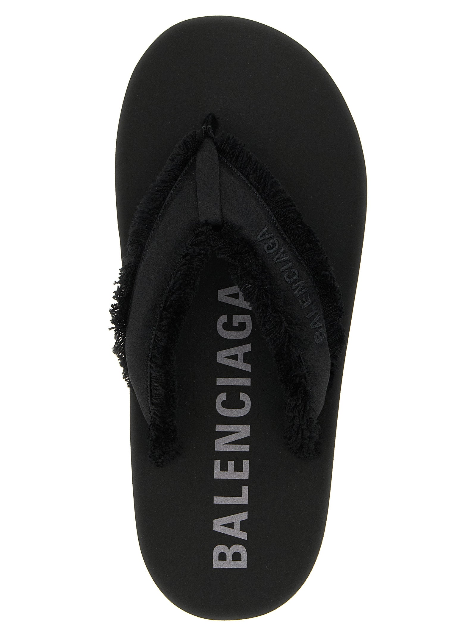 Balenciaga Black Viscose Slides Balenciaga