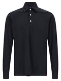 Kiton Blue Cotton Polo Shirt Kiton