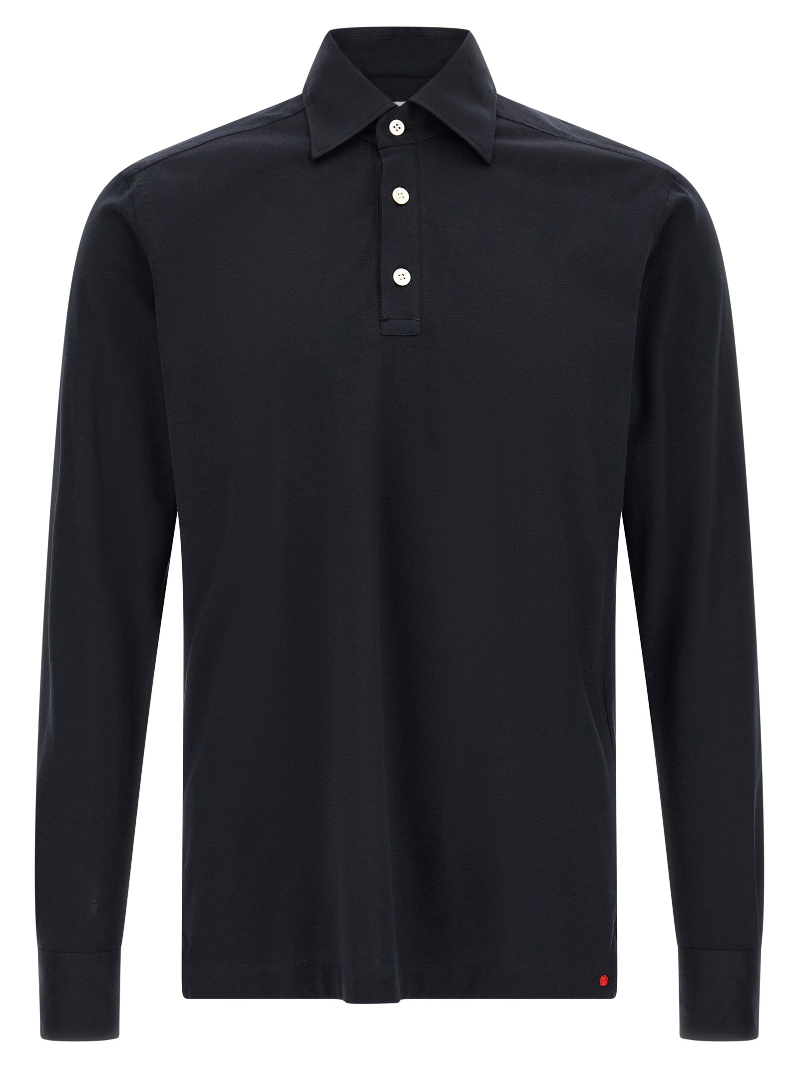 Kiton Blue Cotton Polo Shirt Kiton