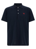Fendi Blue Cotton Polo Shirt Fendi