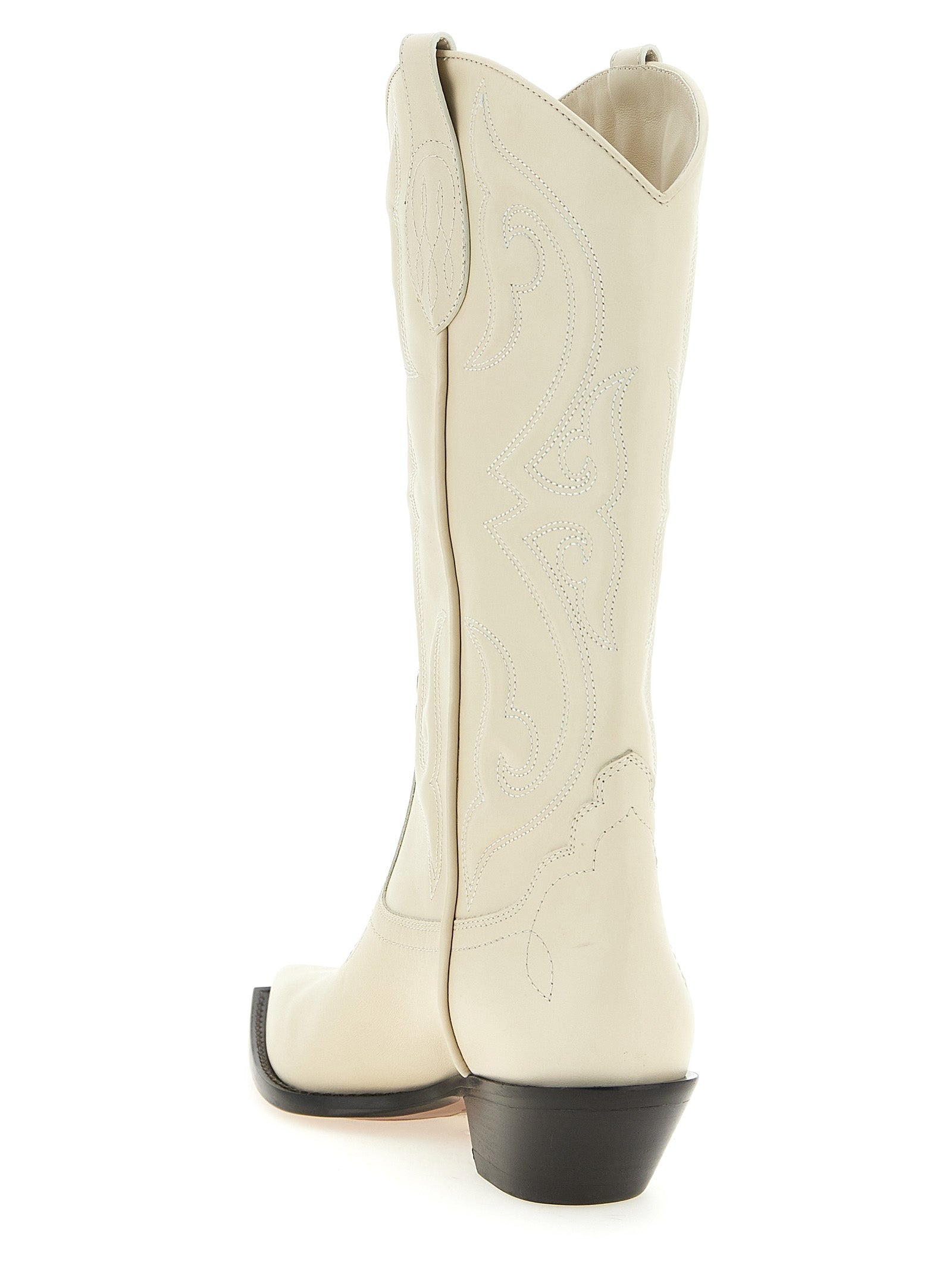 Sonora White Calfskin Chelsea Boots