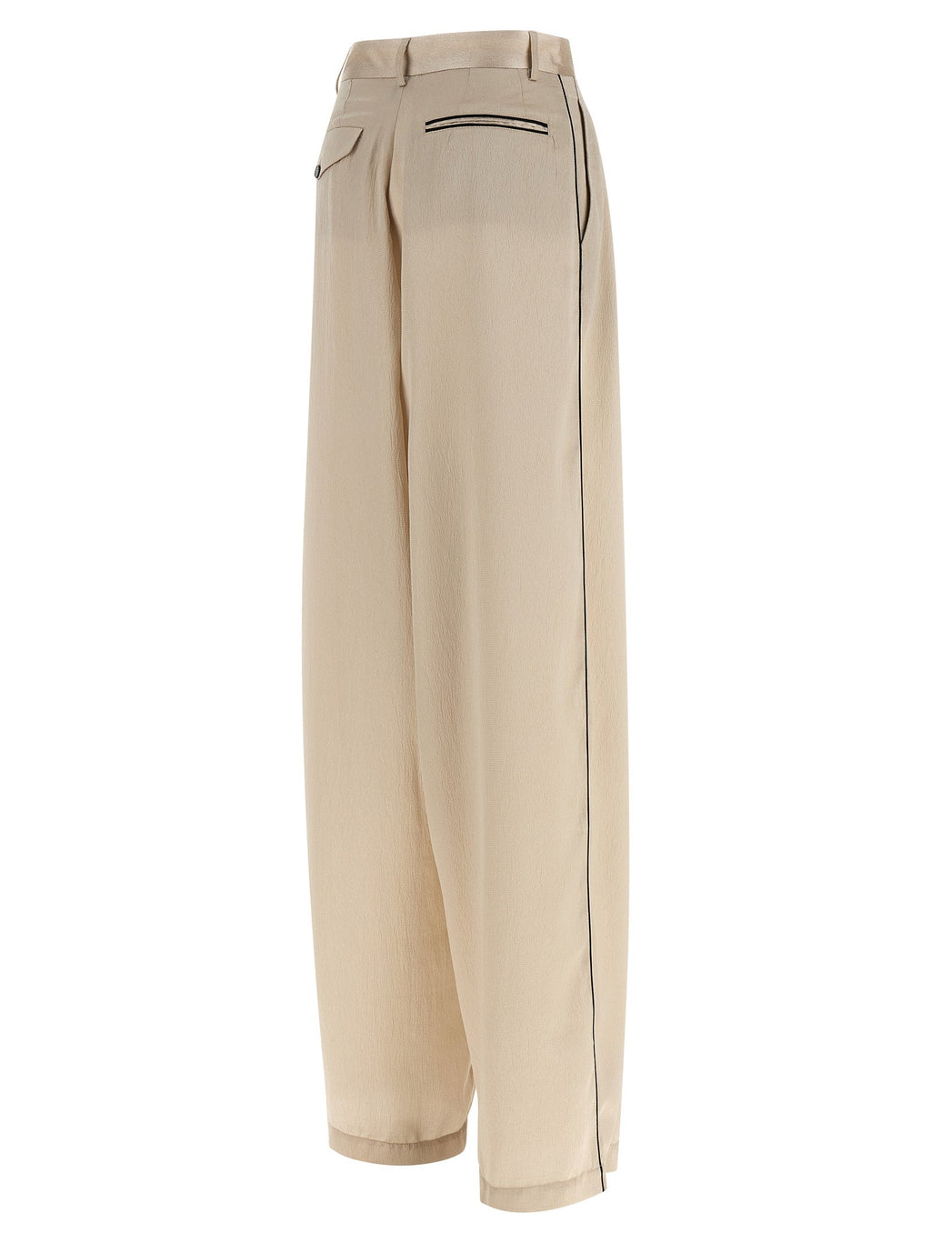 MAISON JEJIA Beige Polyester Casual Pants MAISON JEJIA