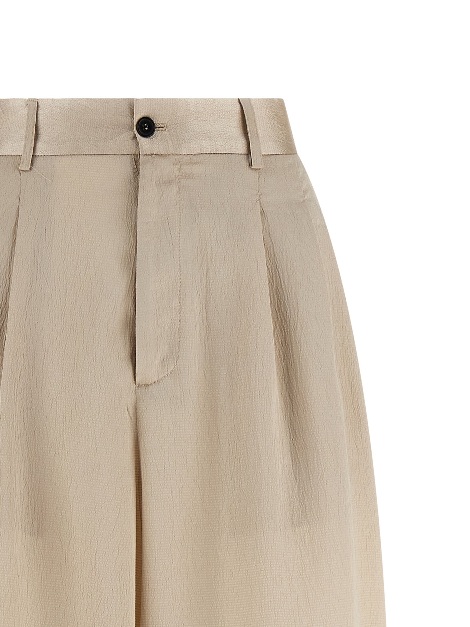 MAISON JEJIA Beige Polyester Casual Pants MAISON JEJIA