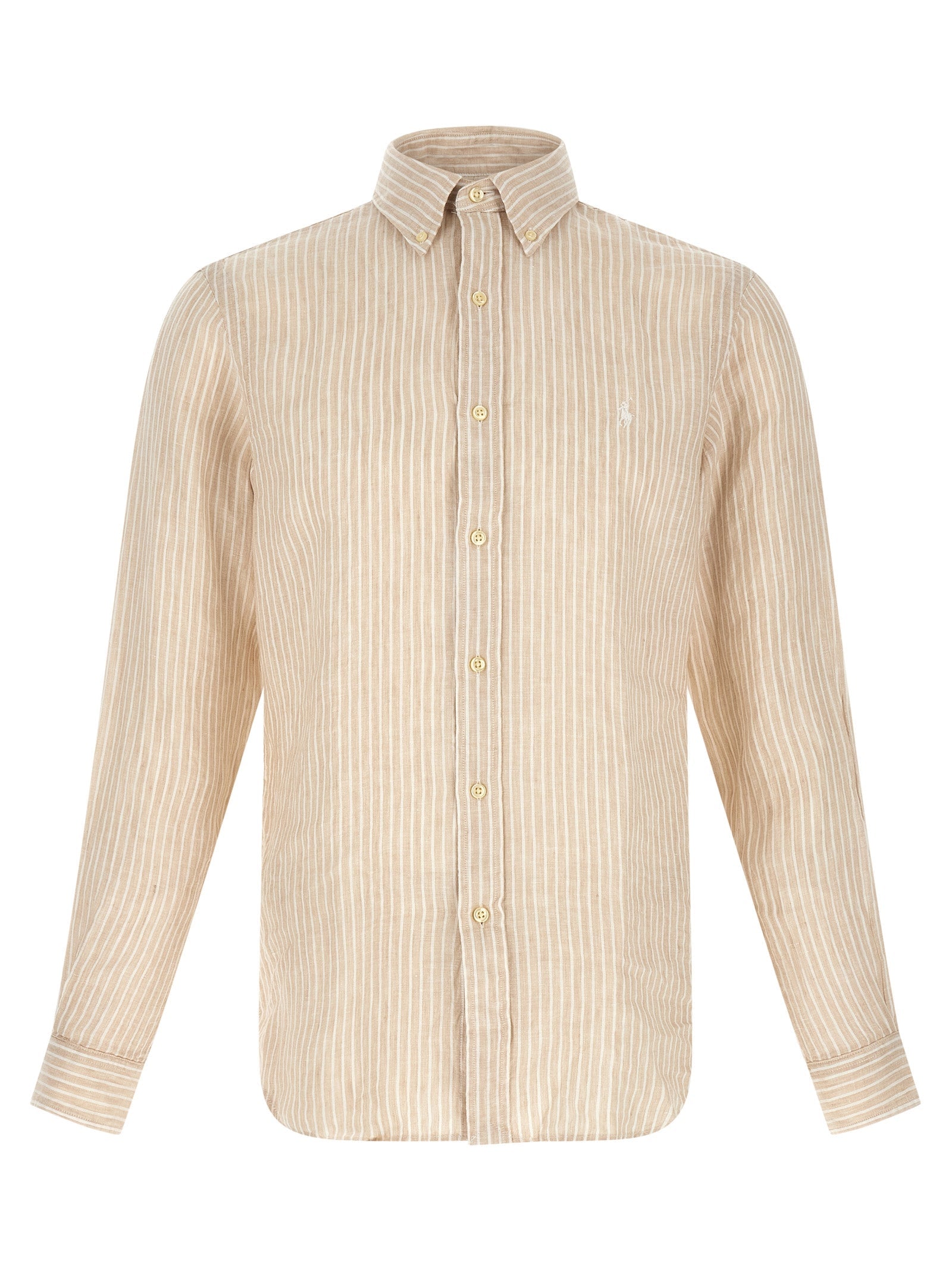 Polo Ralph Lauren Beige Linen Blouse Polo Ralph Lauren