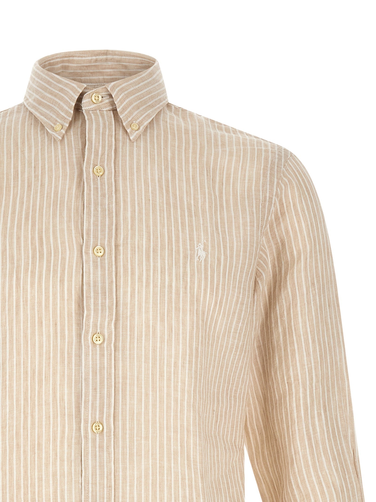 Polo Ralph Lauren Beige Linen Blouse Polo Ralph Lauren