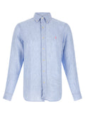 Polo Ralph Lauren Blue Linen Blouse Polo Ralph Lauren
